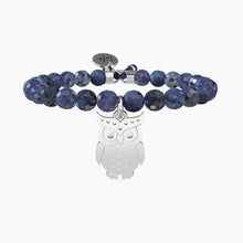 Carica l&#39;immagine nel visualizzatore di Gallery, Bracciale Da Donna In Acciaio e Sodalite Blu Gufo Kidult 731136
