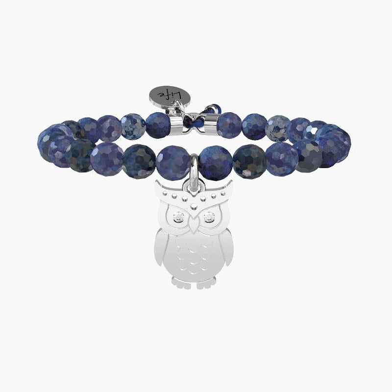 Bracciale Da Donna In Acciaio e Sodalite Blu Gufo Kidult 731136