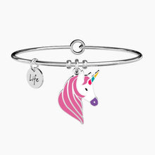 Cargar imagen en el visor de la galería, Kidult 731241 Pulsera de acero con colgante de unicornio para mujer
