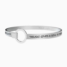 Carica l&#39;immagine nel visualizzatore di Gallery, Bracciale rigido da donna in acciaio Music gives a soul... Kidult 731250

