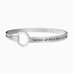Bracciale rigido da donna in acciaio Music gives a soul... Kidult 731250