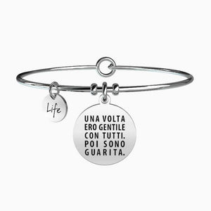 Bracciale da donna in acciaio ciondolo Una Volta Ero Gentile... Kidult 731263