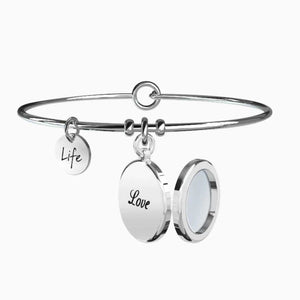 Bracciale da donna in acciaio ciondolo portafoto Kidult 731266