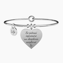 Carica l&#39;immagine nel visualizzatore di Gallery, Bracciale da donna in acciaio ciondolo Se potessi esprimere... Kidult 731268
