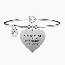 Carica l&#39;immagine nel visualizzatore di Gallery, Bracciale da donna in acciaio ciondolo Chi semina amore... Kidult 731270
