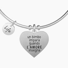 Carica l&#39;immagine nel visualizzatore di Gallery, Bracciale da donna in acciaio ciondolo a cuore Kidult 731292
