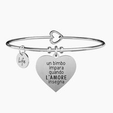 Carica l&#39;immagine nel visualizzatore di Gallery, Bracciale da donna in acciaio ciondolo a cuore Kidult 731292
