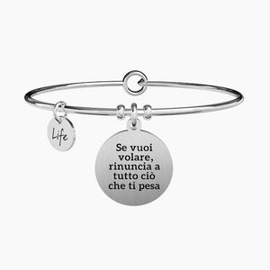 Bracciale da donna in acciaio ciondolo Se Vuoi Volare... Kidult 731303