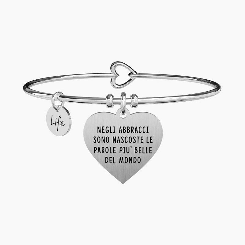 Women's steel bracelet with pendant In hugs... Kidult 731317