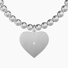 Carica l&#39;immagine nel visualizzatore di Gallery, Bracciale da donna elastico con sfere e ciondolo cuore Kidult 731326
