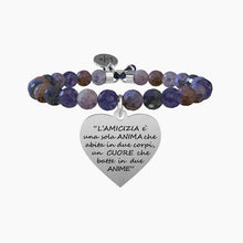 Carica l&#39;immagine nel visualizzatore di Gallery, Bracciale da donna in acciaio ciondolo L&#39;amicizia è una sola anima... Kidult 731329

