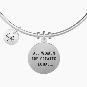 Bracciale da donna in acciaio ciondolo tondo Kidult 731336