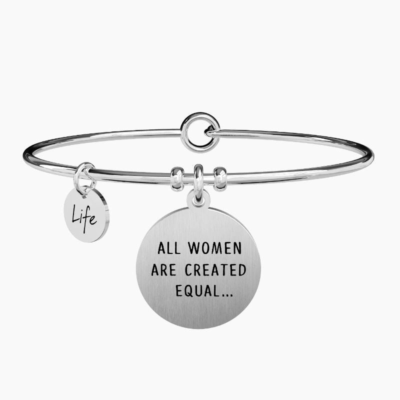 Bracciale da donna in acciaio ciondolo tondo Kidult 731336