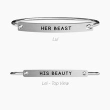 Carica l&#39;immagine nel visualizzatore di Gallery, Set Bracciali in acciaio Lui &amp; Lei Beauty &amp; Beast Kidult 731360
