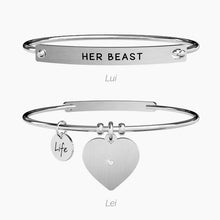 Carica l&#39;immagine nel visualizzatore di Gallery, Set Bracciali in acciaio Lui &amp; Lei Beauty &amp; Beast Kidult 731360
