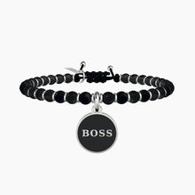 Carica l&#39;immagine nel visualizzatore di Gallery, Bracciale Da Uomo In Acciaio E Onice Boss Kidult 731410
