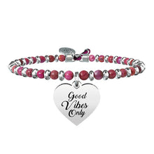 Carica l&#39;immagine nel visualizzatore di Gallery, Bracciale da donna in acciaio con sfere e ciondolo cuore Kidult 731448
