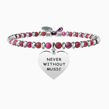 Cargar imagen en el visor de la galería, Pulsera de mujer de acero con esferas y colgante de corazón Kidult 731449
