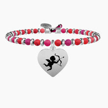 Carica l&#39;immagine nel visualizzatore di Gallery, Bracciale da donna in acciaio con sfere e ciondolo cuore Kidult 731450
