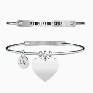Bracciale da donna in acciaio con ciondolo cuore #THELIFEHUGGERS Kidult 731453