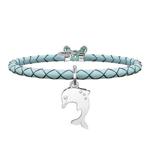 Bracciale da donna in pelle e ciondolo Delfino Kidult 731458