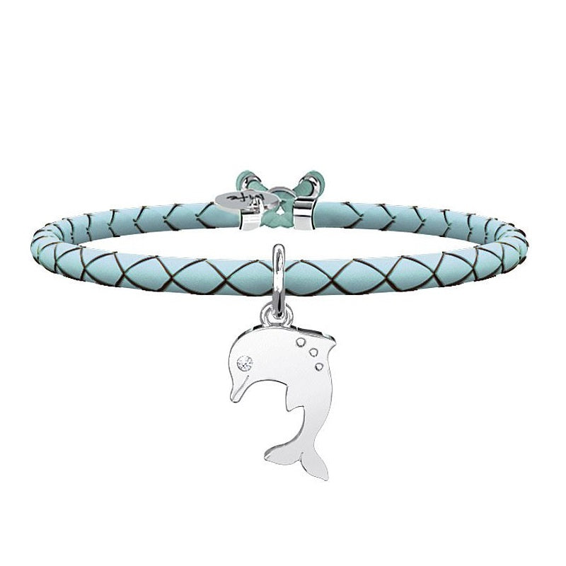 Bracciale da donna in pelle e ciondolo Delfino Kidult 731458