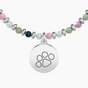 Bracciale da donna in acciaio con sfere e ciondolo tondo Pet Kidult 731463