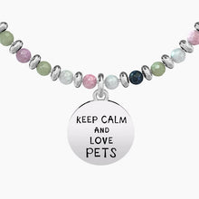 Carica l&#39;immagine nel visualizzatore di Gallery, Bracciale da donna in acciaio con sfere e ciondolo tondo Pet Kidult 731463
