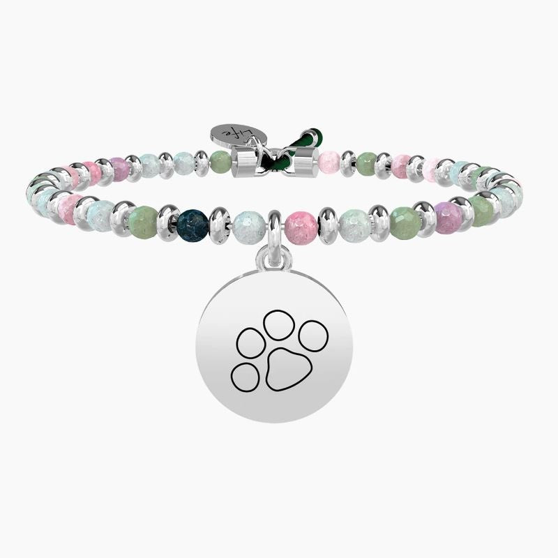 Bracciale da donna in acciaio con sfere e ciondolo tondo Pet Kidult 731463