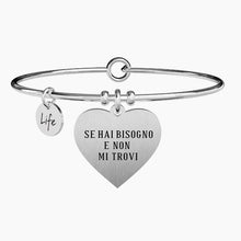 Carica l&#39;immagine nel visualizzatore di Gallery, Bracciale da donna in acciaio ciondolo cuore E… Kidult 731468
