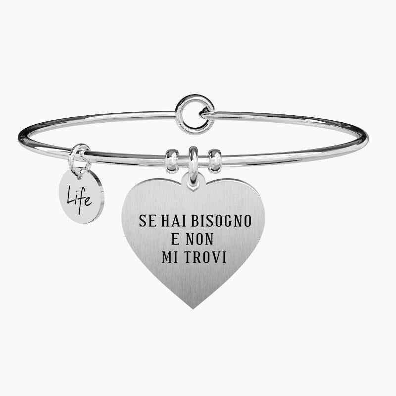 Bracciale da donna in acciaio ciondolo cuore E… Kidult 731468
