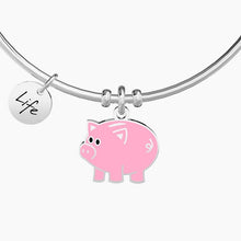 Carica l&#39;immagine nel visualizzatore di Gallery, Bracciale da donna in acciaio con ciondolo Maialino Kidult 731500
