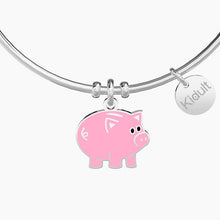 Carica l&#39;immagine nel visualizzatore di Gallery, Bracciale da donna in acciaio con ciondolo Maialino Kidult 731500
