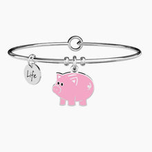 Carica l&#39;immagine nel visualizzatore di Gallery, Bracciale da donna in acciaio con ciondolo Maialino Kidult 731500
