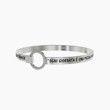 Carica l&#39;immagine nel visualizzatore di Gallery, Bracciale rigido da donna in acciaio Ogni giornata è una piccola vita… Kidult 731501
