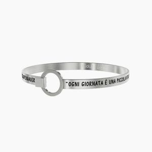Bracciale rigido da donna in acciaio Ogni giornata è una piccola vita… Kidult 731501