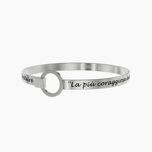 Carica l&#39;immagine nel visualizzatore di Gallery, Bracciale rigido da donna in acciaio La più coraggiosa decisione… Kidult 731502

