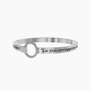 Bracciale rigido da donna in acciaio La più coraggiosa decisione… Kidult 731502