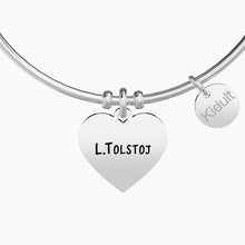Carica l&#39;immagine nel visualizzatore di Gallery, Bracciale da donna in acciaio ciondolo cuore Se vuoi essere felice… Kidult 731504
