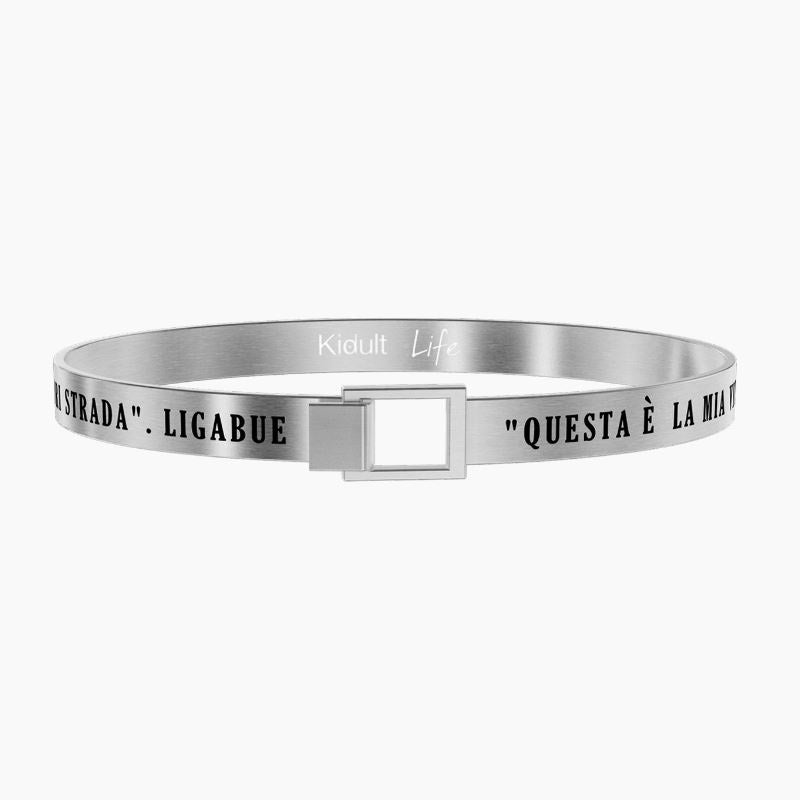 Bracciale rigido da uomo in acciaio Questa è la mia vita Kidult 731556