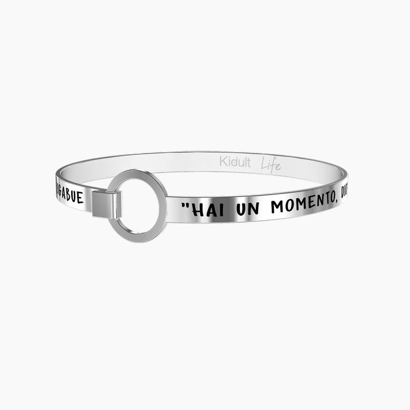 Bracciale rigido da donna in acciaio Hai un momento, Dio Kidult 731561