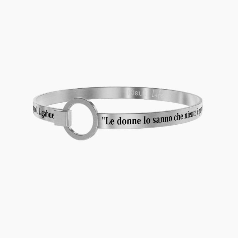 Bracciale rigido da donna in acciaio Le donne lo sanno... Kidult 731565