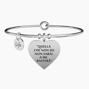 Bracciale da donna in acciaio ciondolo cuore Kidult 731569