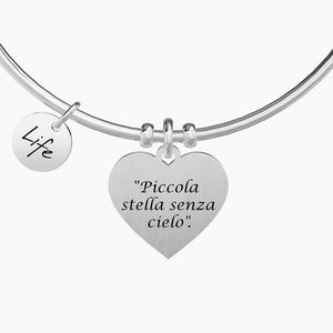Bracciale da donna in acciaio ciondolo cuore Kidult 731571