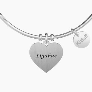 Bracciale da donna in acciaio ciondolo cuore Kidult 731571