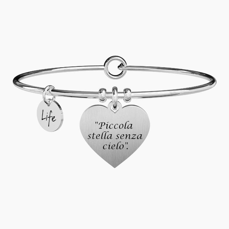 Bracciale da donna in acciaio ciondolo cuore Kidult 731571
