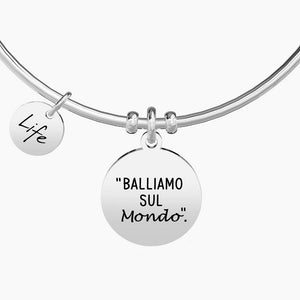 Bracciale da donna in acciaio ciondolo tondo Kidult 731573