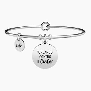 Bracciale da donna in acciaio ciondolo tondo Kidult 731574