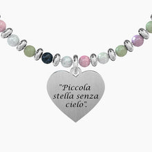 Carica l&#39;immagine nel visualizzatore di Gallery, Bracciale da donna in acciaio con sfere e ciondolo cuore Kidult 731576
