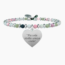 Carica l&#39;immagine nel visualizzatore di Gallery, Bracciale da donna in acciaio con sfere e ciondolo cuore Kidult 731576

